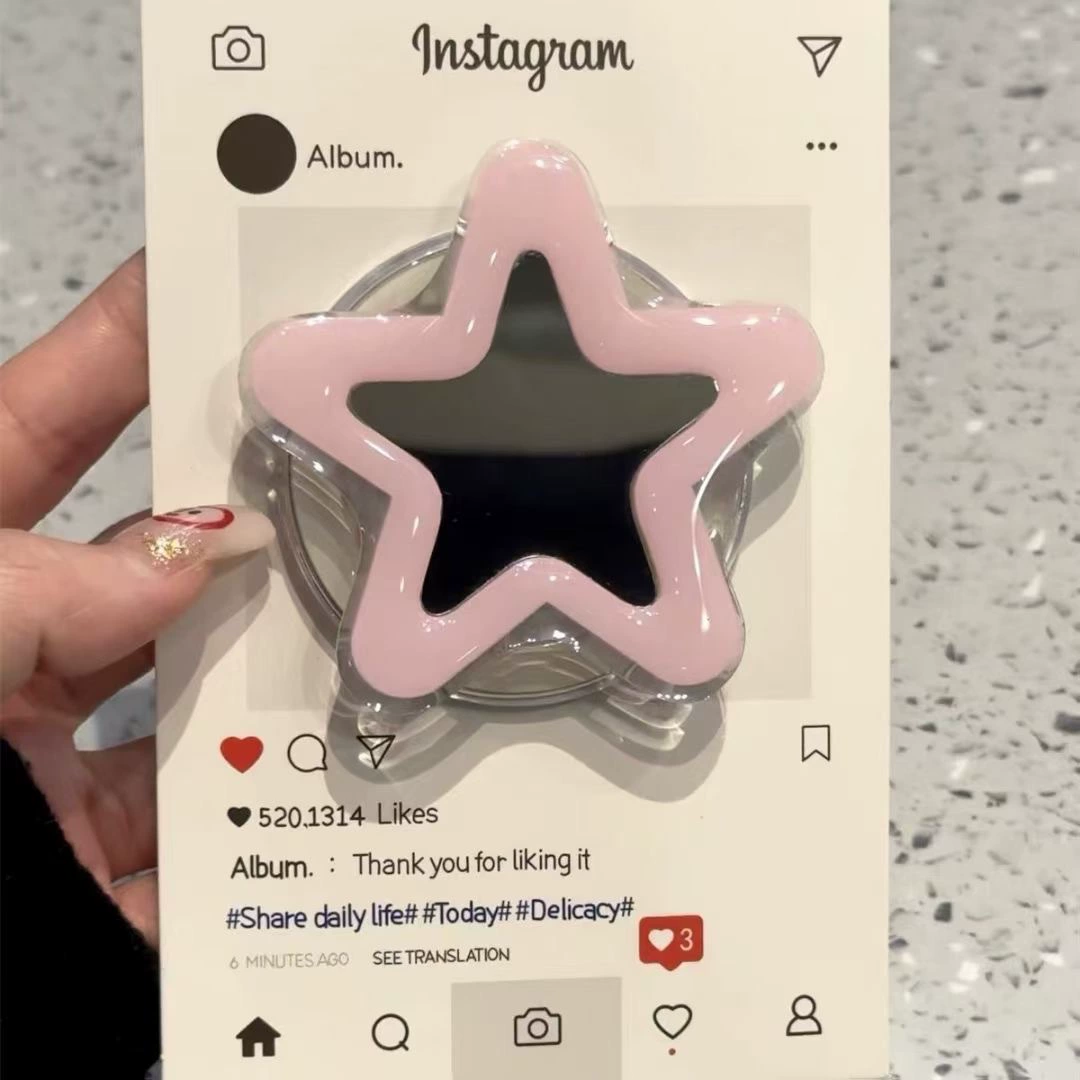 Магнитное кольцо для телефона Star KT Flower — совместимо с MagSafe, зеркальная выдвижная подставка
