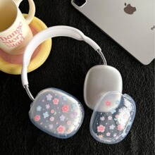 ins小碎花Airpods Max保护套头戴式蓝牙耳机耳罩透明装饰配件适用