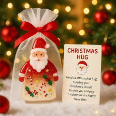 跨境Little Pocket Christmas Hug圣诞抱抱挂饰圣诞老人口袋礼物