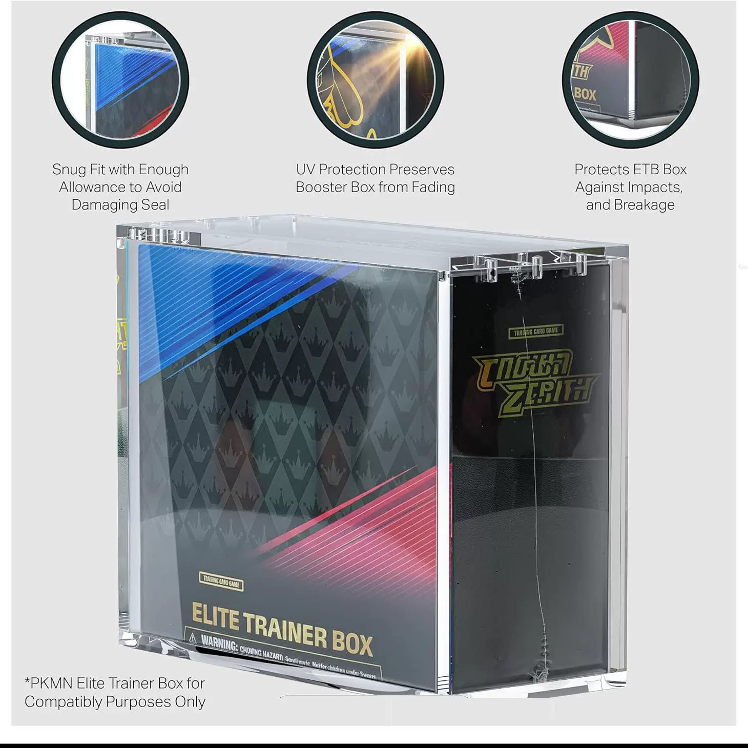 跨境  tiktok 亚克力展示盒   ETB收纳盒 防尘收纳磁吸盒定制