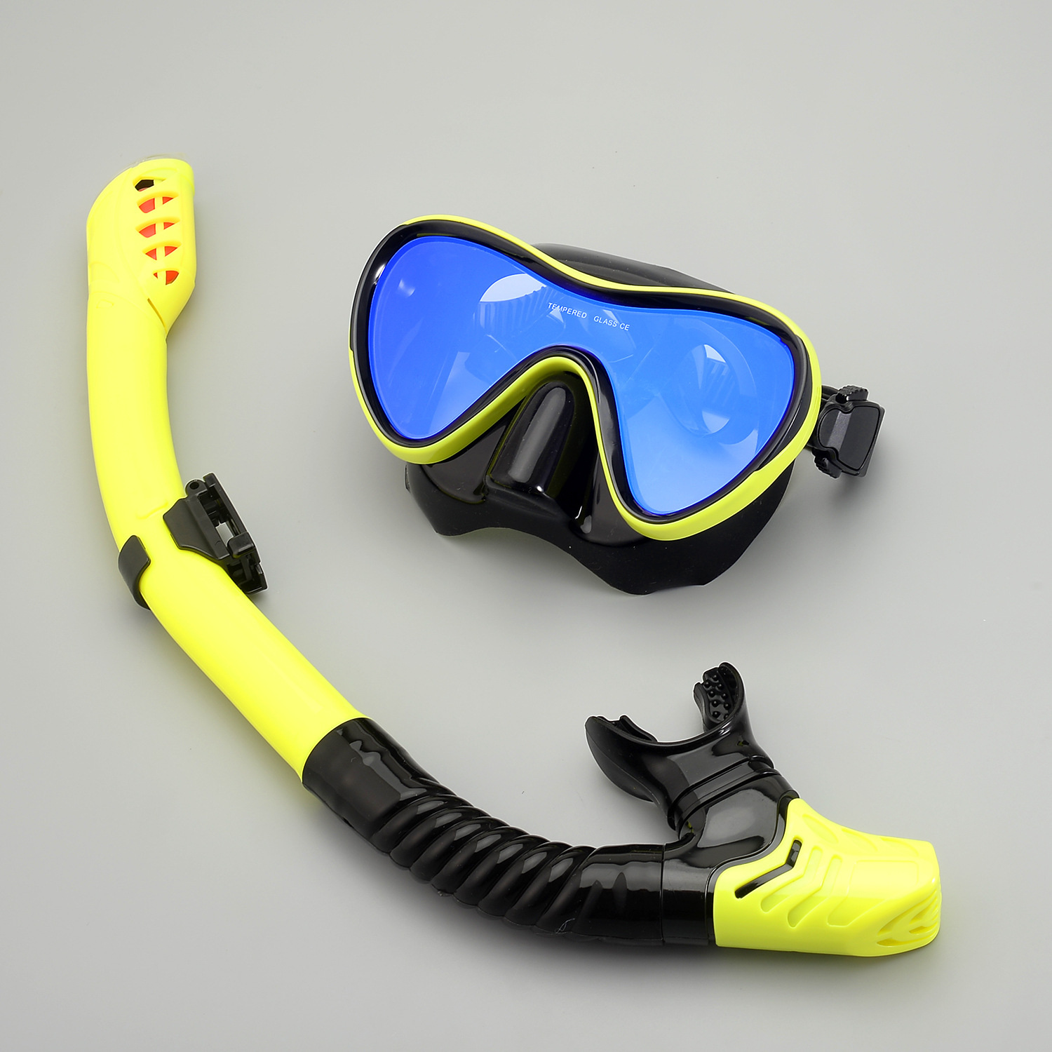 Outdoor children's diving mask breathing tube adjustable flippers frog shoes three-piece snorkeling sanbao suit diving mirror
