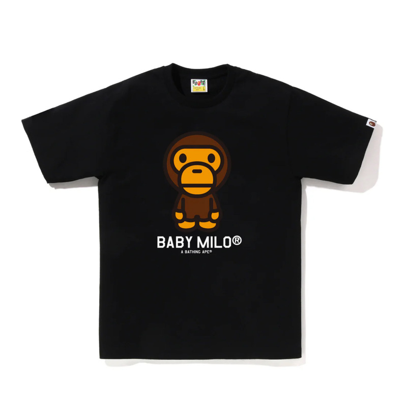 25SS 高品質ベイプ天井新猿頭純綿トップ男性と女性のための同じスタイルのラウンドネック半袖 T シャツ|undefined