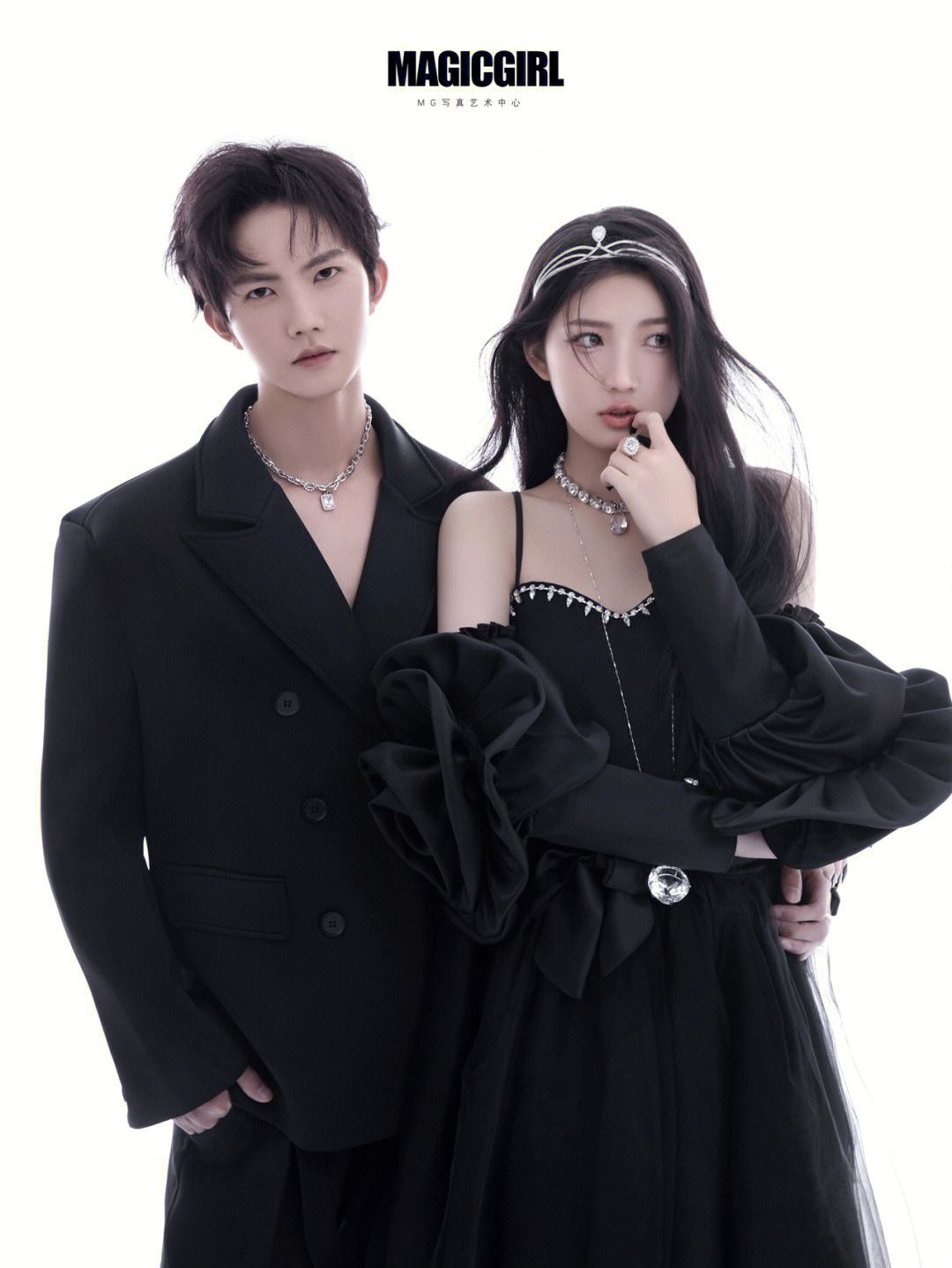 (2개) 사진 스튜디오 사진 테마 의류 커플의 슬링 플라워 래셔 원피스 빈티지 헵번 블랙 웨딩 사진 의류