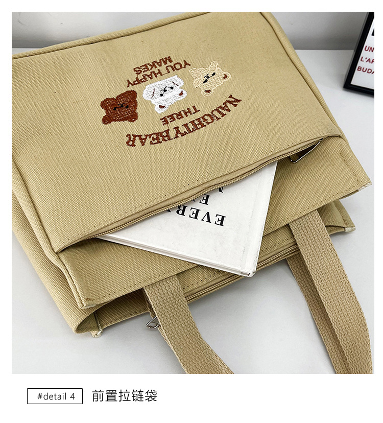 New wholesale fashionable and high-quality canvas handbag, simple and portable, easy to carry for going out, versatile lunch box and bento bag undefined