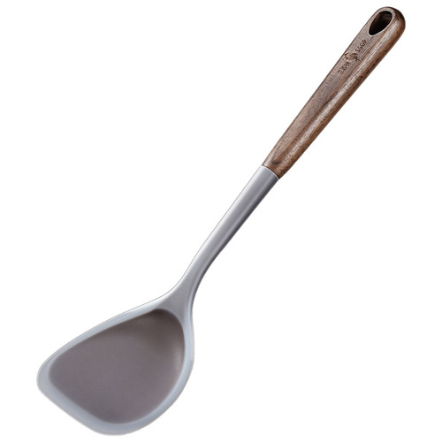 Sansi Steel cooking spatula household food grade silicone spatula high temperature resistant frying spoon food grade non-stick spatula