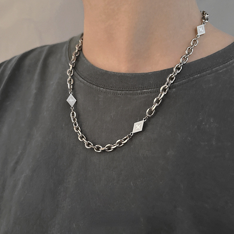 Small design necklace stainless steel for men and women hip-hop…
