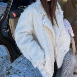 秋冬季新款气质中长款呢子大衣潮韩版辣妹风高级感气质毛呢外套女