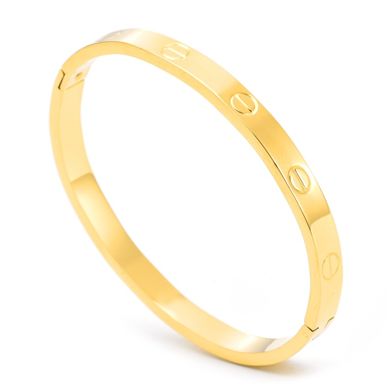 Pulsera dorada de diez diamantes