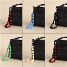 欧美跨境饰品个性亚克力圆珠钥匙扣新款高级感女士包包挂饰挂件