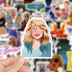 50 pieces Taylor Swift stickers water cup suitcase bicycle electric car stickers wholesale star sticker 
