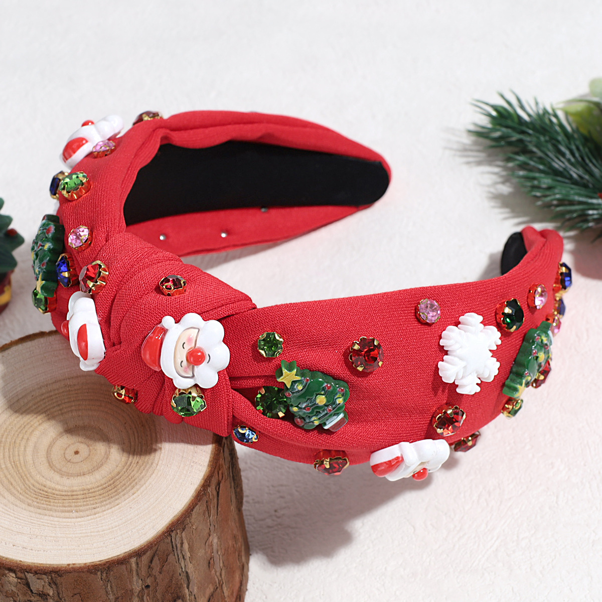 141g Weight Hair Band Hair Accessories Type 1 Piece Quantity Daily Occasion Christmas Festival Santa Claus Pattern Women's Gender Flakes Design Vacation, Simple Style Style Christmas Vacation Simple Style Women's Santa Claus Flakes Hair Band 9