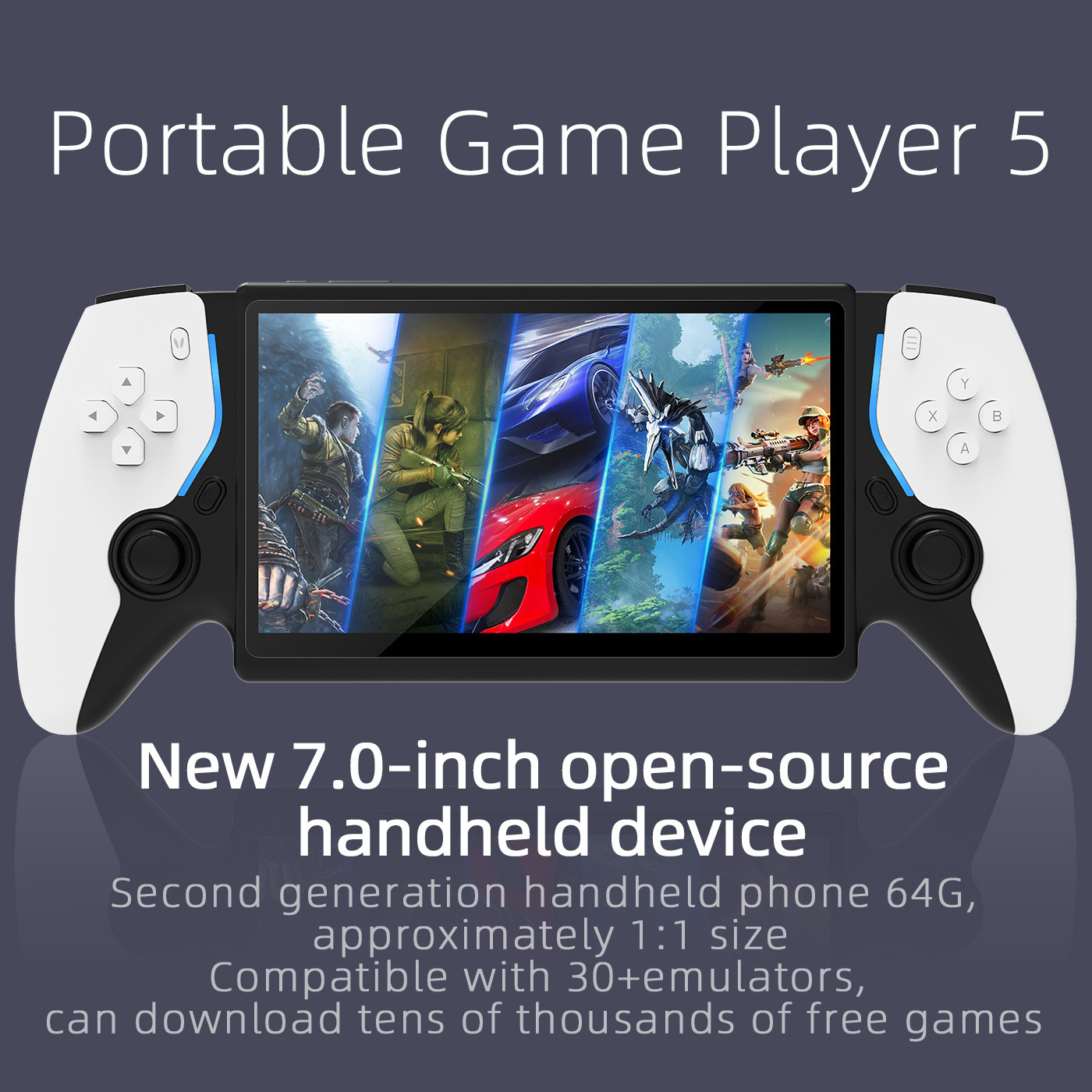 New Foreign Trade Ps5 Handheld Open-Source Game Console Cross-Border High-Definition Arcade Supports Two-Player Battles with Dual Controllers