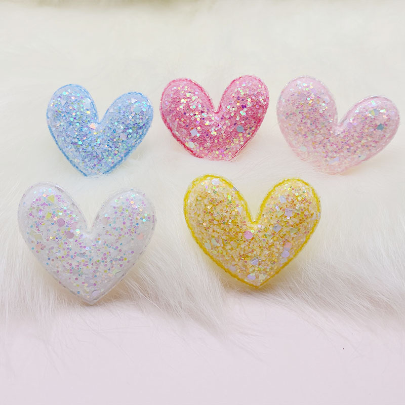 New DIY children's hair accessories material candy color half heart jewelry accessories clothing accessories sequins heart wholesale New DIY children's hair accessories material candy color half heart jewelry accessories clothing accessories sequins heart wholesale