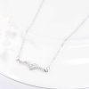 Brand necklace, small design chain for key bag  hip-hop style, 925 sample silver, 2021 years, light luxury style, trend of season