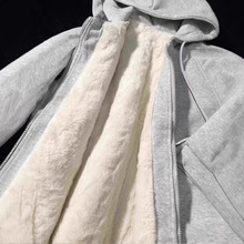 北极绒卫衣外套女秋冬2025新款小个子外搭韩系上衣加绒加厚开衫冬