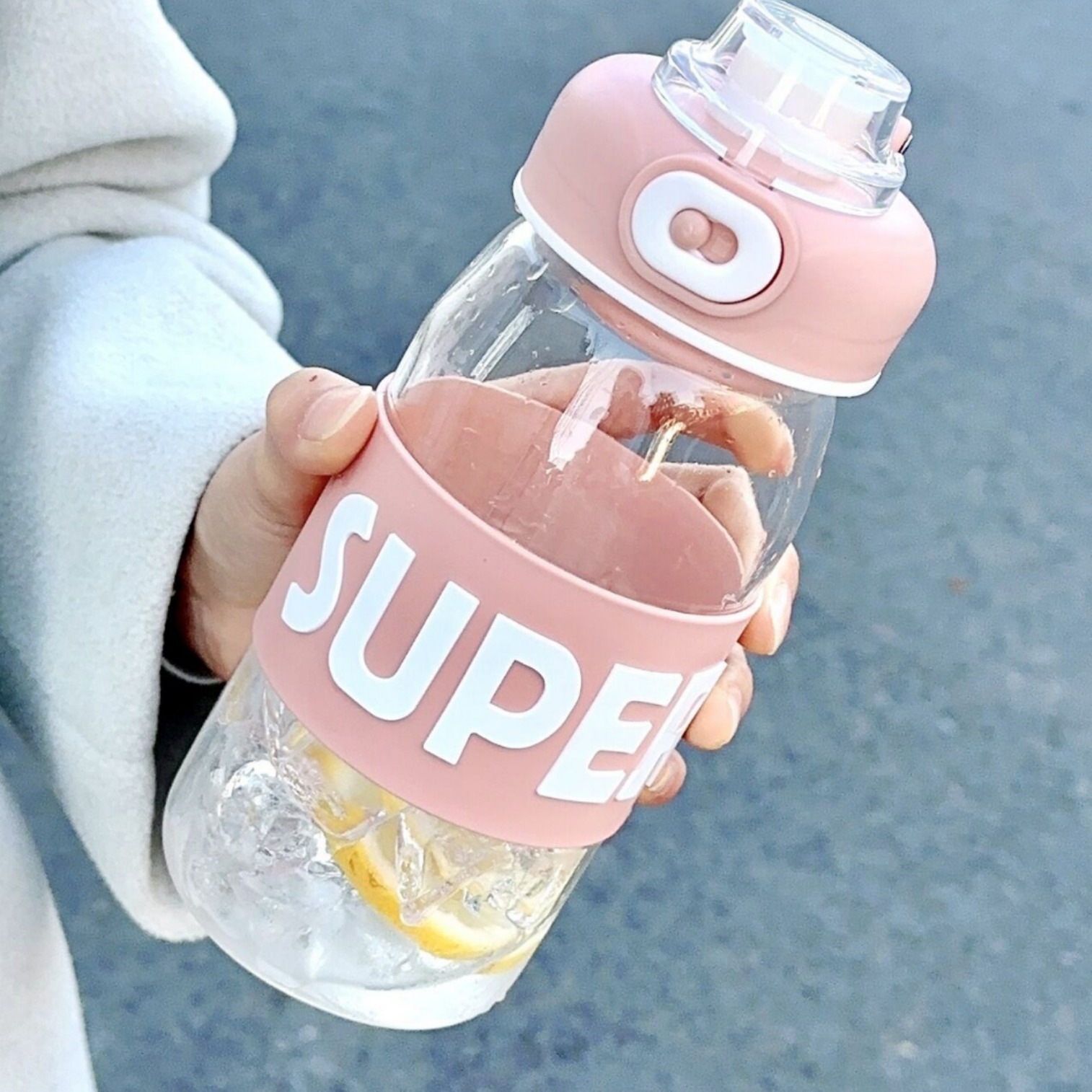 Vaso de separación de té transparente al aire libre portable taza de mano resistente a altas temperaturas pequeña taza de agua fresca de alto valor facial sin