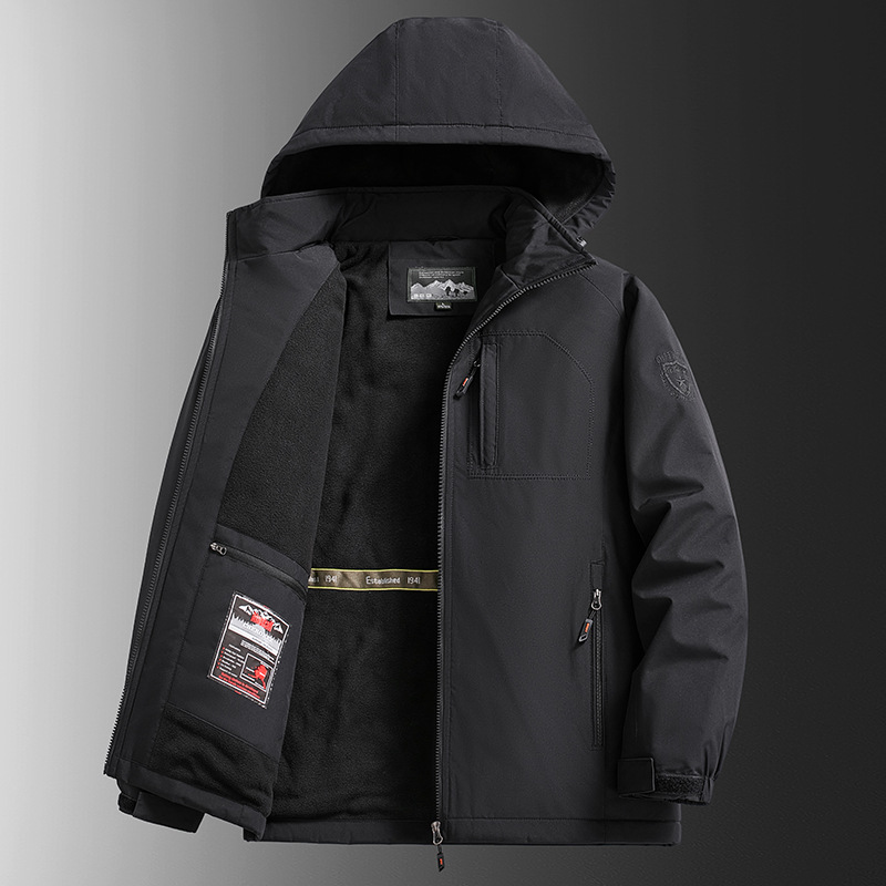 Aliexpress impermeable al aire libre ropa de algodón de lana gruesa chaqueta casual para hombres chaqueta de algodón caliente de tamaño grande para hombres