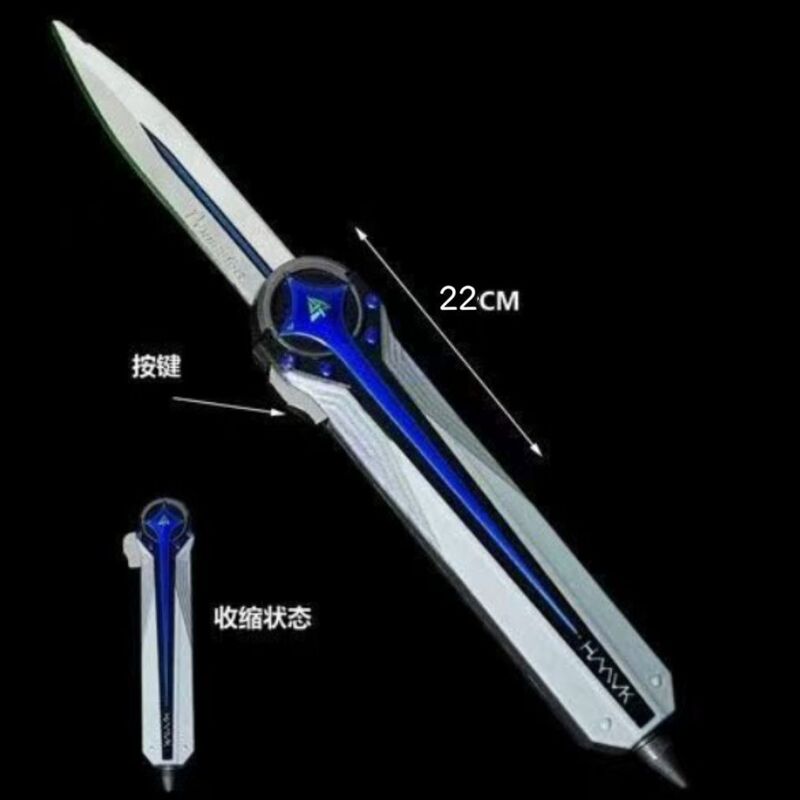 Delta Game Peripherals Polaris 20cm Two-Way Elastic Knife Plastic Weapon Model Plastic Weapon Ornaments