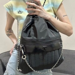 小香ヴィンテージ中古Jennie同型ナイロン手提げ両肩チェーンバッグスポーツバッグ中古チェーンバッグ