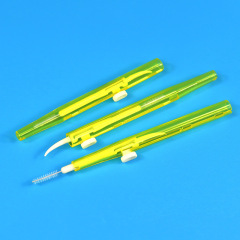 外国貿易の歯のすきまブラシの卸売りの伸縮式の歯の間は矯正して歯のすきまをきれいにします。