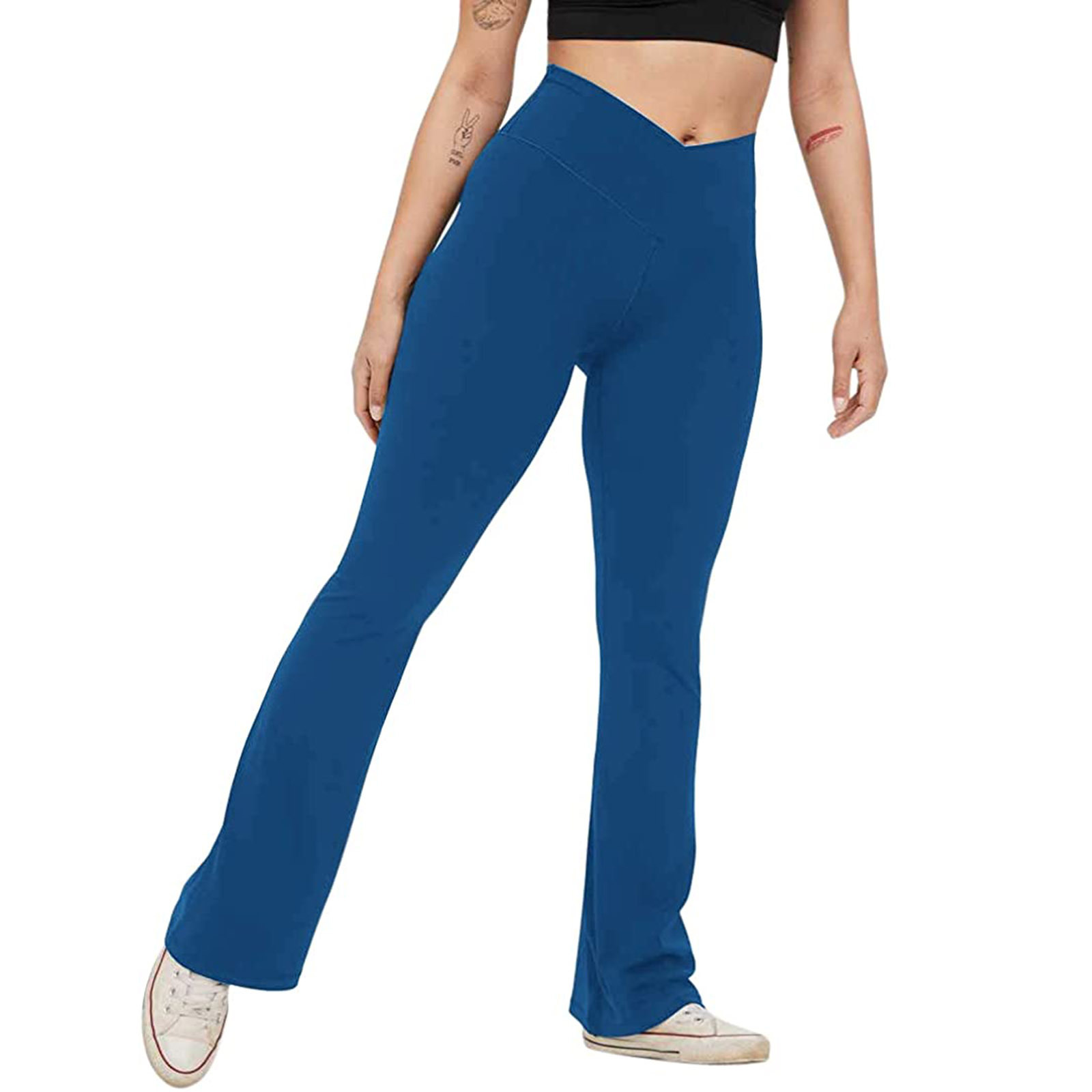 Frau Einfacher Stil Einfarbig Polyester Köper-Satin Aktive Böden Jogginghose display picture 14