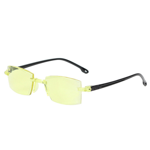 2024 New Model 8012 Yellow Sunglasses Smart Zoom Reading Glasses Blue Light Protection Street Vendor Supply