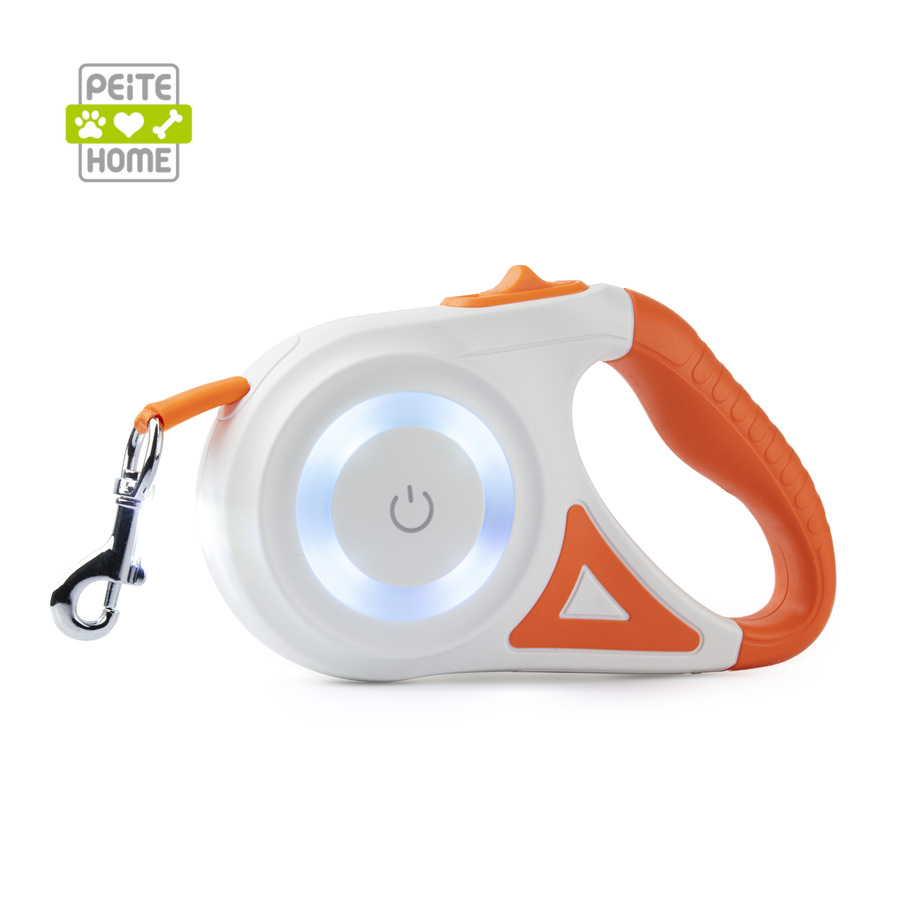 Touch-Control Bunte LED Nachtlicht Haustier Automatische Einziehbare Leine Hund Seil_voghion.com