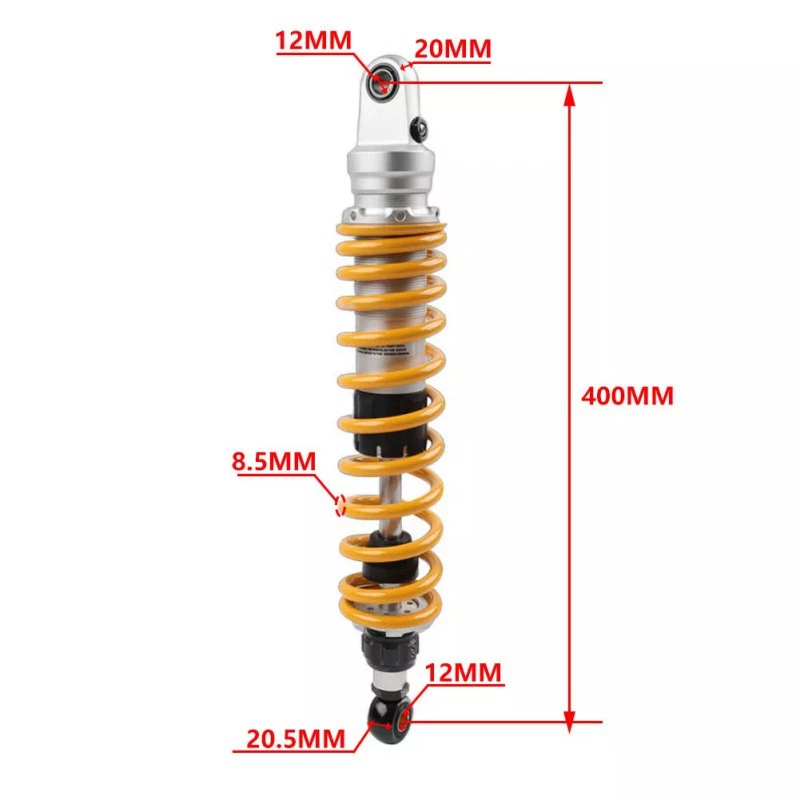 Амортизатор RFY 385-8.5, модифицированный, TT500 1976-1981, XT500 1976-1979, жёлтый амортизатор