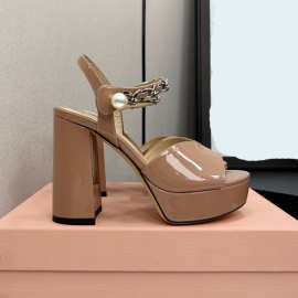 防水台粗跟凉鞋2025夏季新款小个子高跟鞋时髦厚底时尚一字女鞋