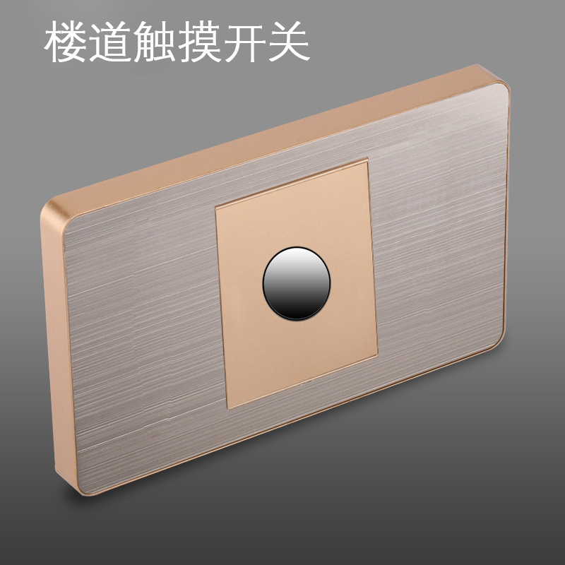 Panel de enchufe de metal estándar estadounidense de acero inoxidable dibujado oro tres agujeros Taiwan conmutador USB suministro directo de fabricantes de enchufes