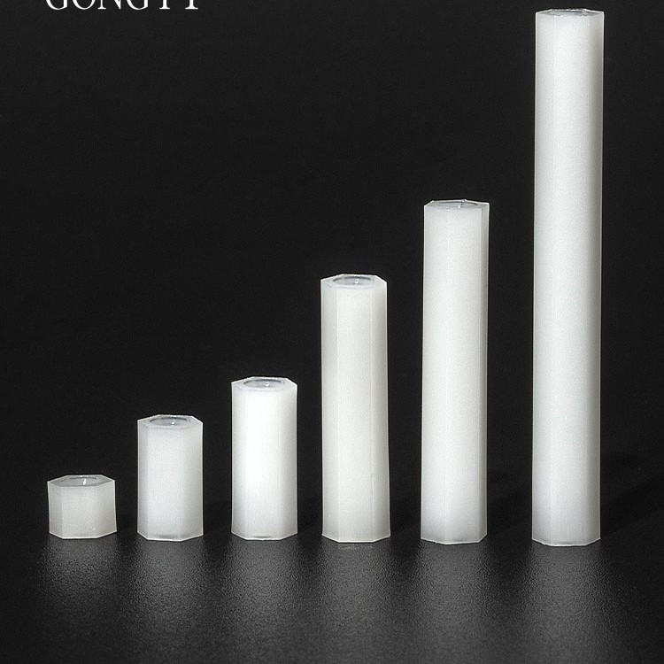 M2M2.5M3M4M5双通尼龙柱六角内螺纹隔离柱塑料螺柱间隔柱铜柱增高