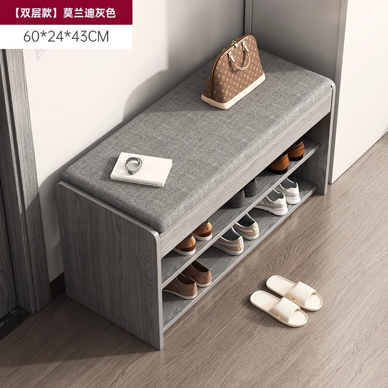 Porta de zapatos multicapa en la puerta del hogar, taburetes de cambio de zapatos nuevos tipos de escaleras interiores atractivos, cabinet de zapatos de lujo.