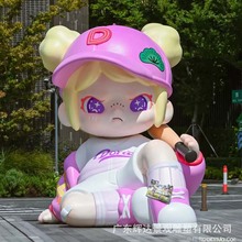 大型玻璃钢雕塑美陈户外广场网红拍照打卡卡通IP人物商场公仔摆件