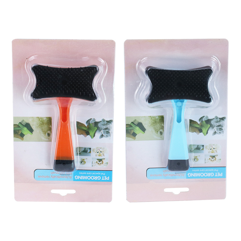Suministros para mascotas Amazon nuevo auto-limpieza para mascotas peine depilación nudo abierto peine para mascotas peine de gato suministros de limpieza