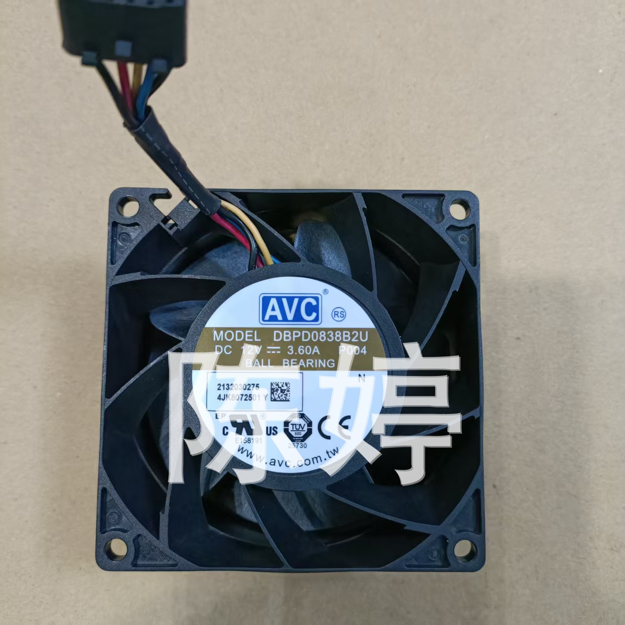 AVC 8038双滚珠暴力服务器机柜散热风扇直流风扇12V 3.6安大风