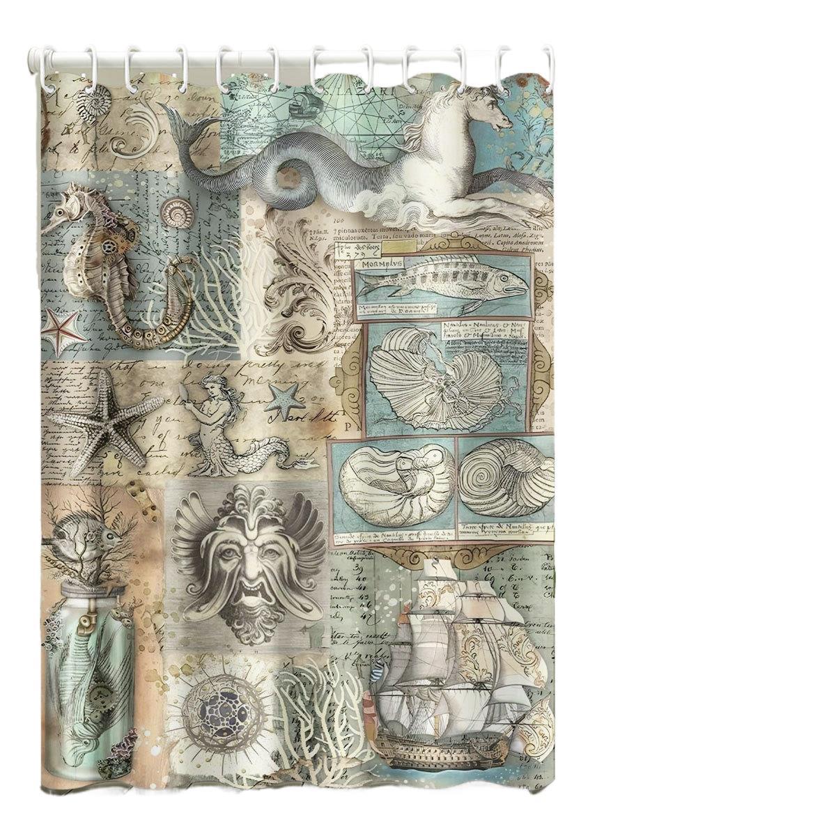 No-drill Waterproof Mildew-proof Shower Curtain Renters, Suitable For Small Bathrooms, Separates Wet Dry Areas,_voghion.com