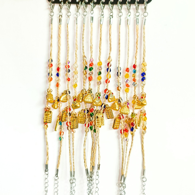 Wishing Bracelet New Chinese Style Raffia Bracelet Nafu Handwoven Bracelet Fulu Creative Hand Accessories Wholesale