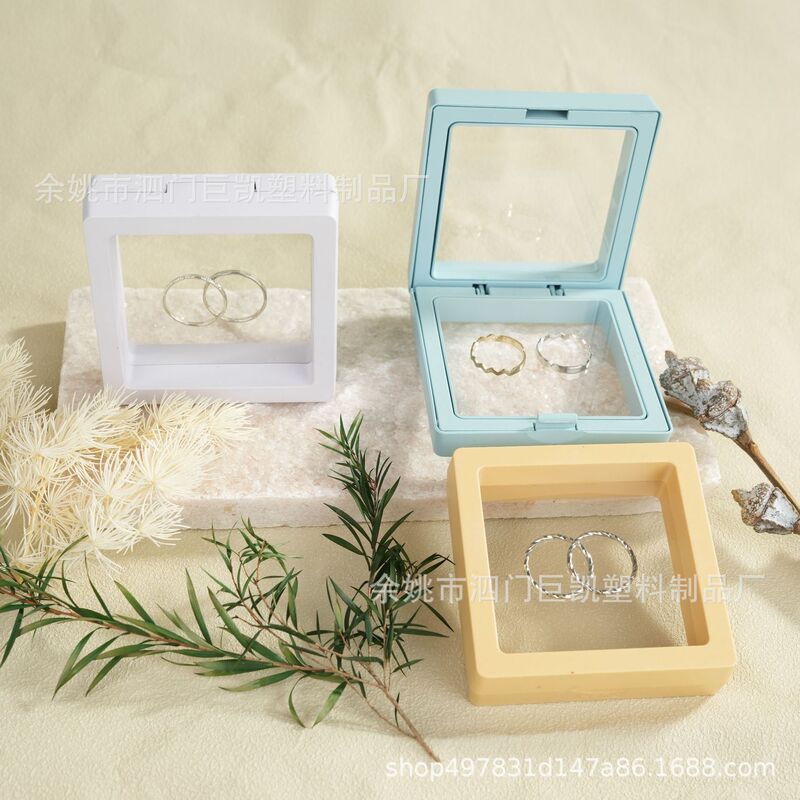 Storage Box Pe Transparent Dust-Proof Film Jewelry Display Stand for Wearable Nails, Floating Jewelry Box for Wardrobe