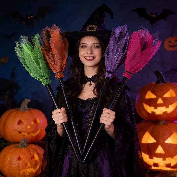 Witch Broom Halloween Children's Toy Party Props Harry Potter Broom Halloween Decoration Masquerade
