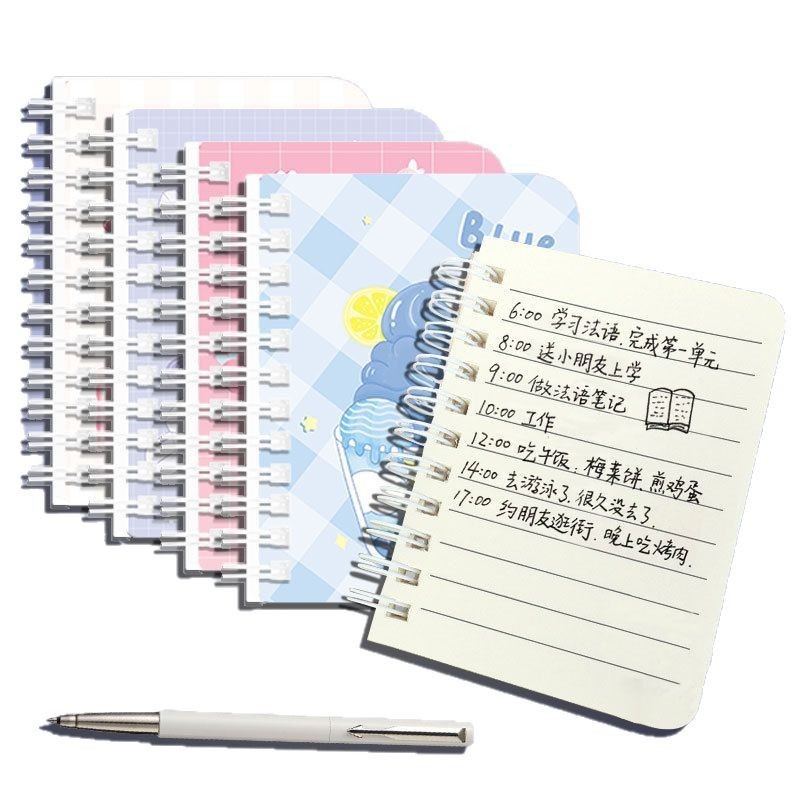 ライトのかわいい文字の横転の線の本の学生の単語の手帳の小さいノートのポケットのミニa 7のメモのノート|undefined