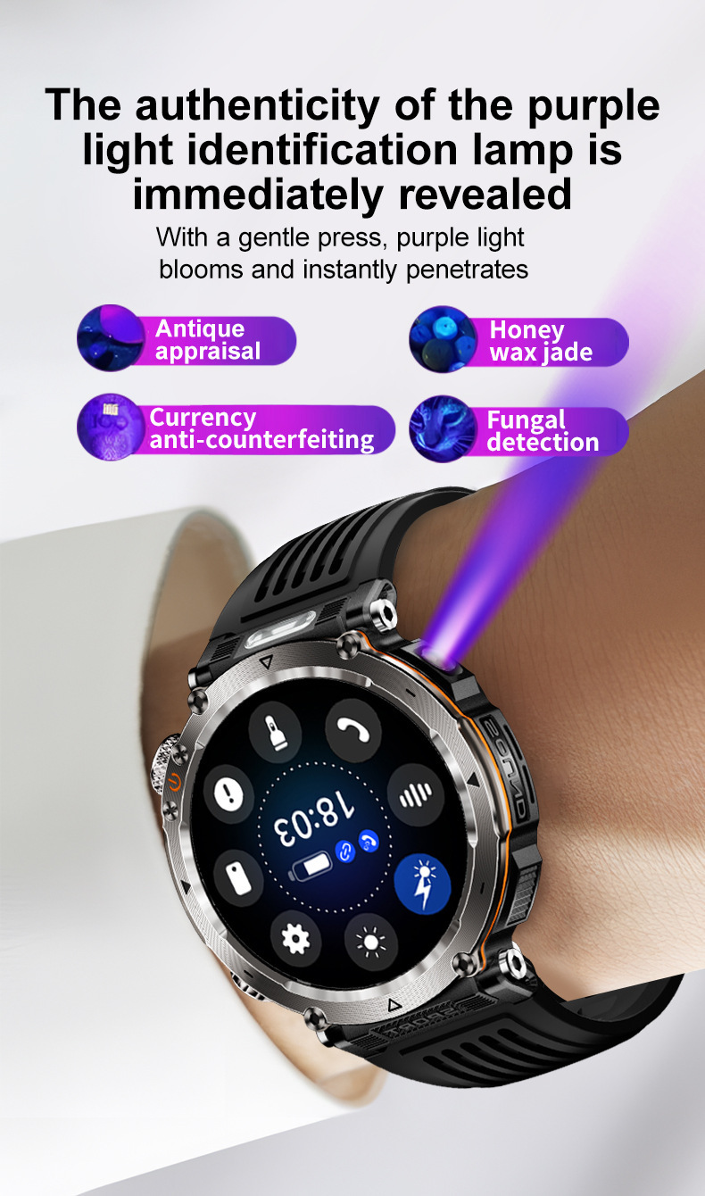 Smartwatch nuovo prodotto per sport all'aria aperta, impermeabile, chiamate Bluetooth, ampio schermo da 1,7", indicatore di frequenza cardiaca e saturazione di ossigeno nel sangue, luce LED._voghion.com