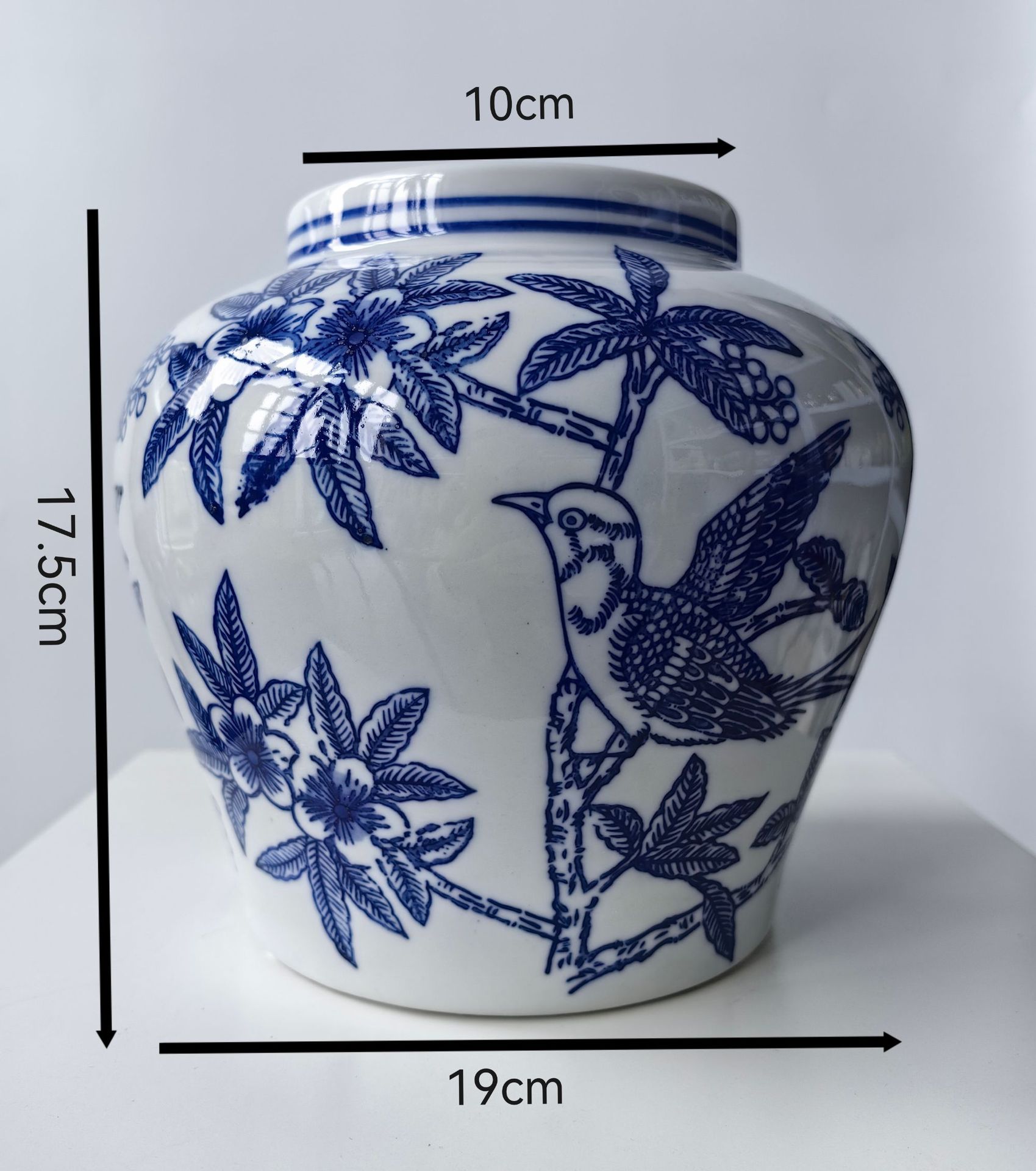 青花磁器花瓶、陶磁器花瓶、新中式水耕栽培磁器、高級感のあるリビングルーム装飾花器、ワンピース配送