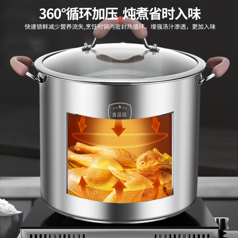 Alemania alta olla de cocción 316 acero inoxidable gran capacidad casera de cocción