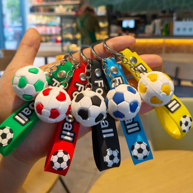 2026 World Cup Themed Products, Realistic Football Car Keychain, Mascot Merchandise, 3D Pendant, Cross-Border