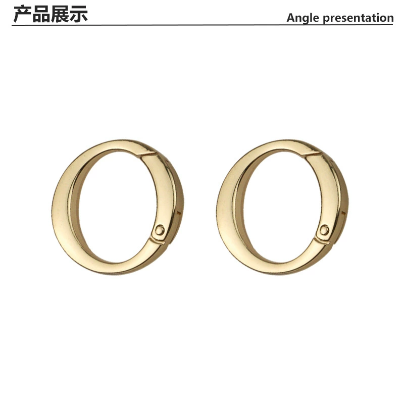 Large open oval egg-shaped spring ring connecting buckle bag strap lifting ring luggage, handbags, leather goods hardware accessories