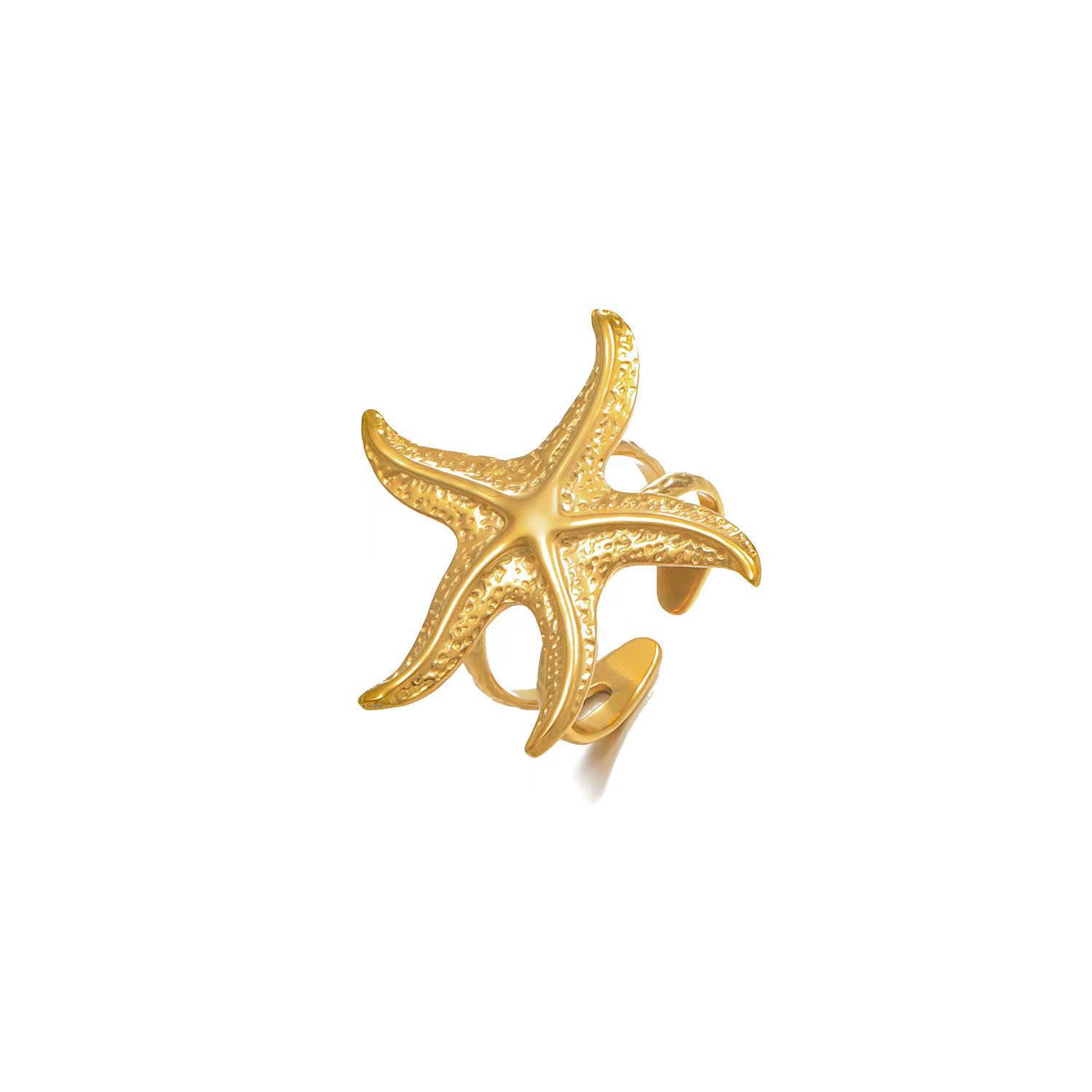 Simple Style 304 Stainless Steel Geometric Heart Shape Flower Women's Open Rings display picture 5