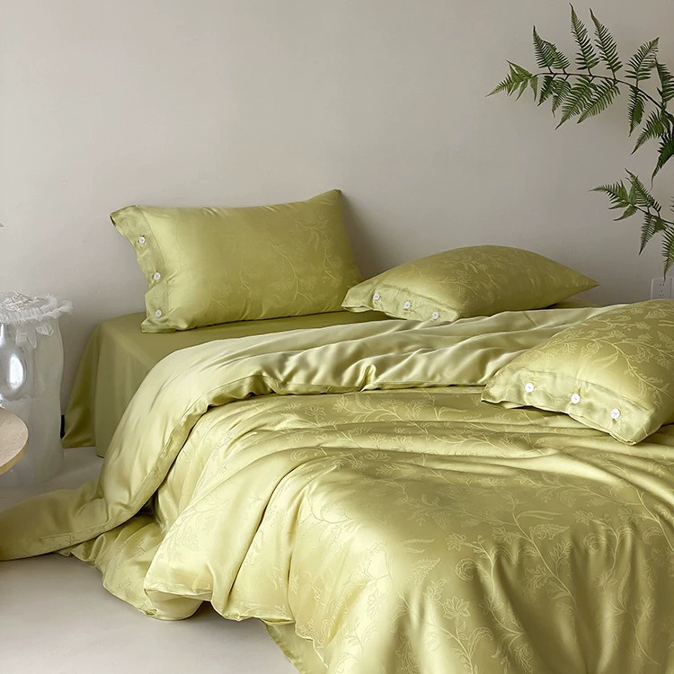 Ретро стиль принцессы: комплект из четырех предметов из тенселя, прохладное летнее покрывало, простыни из ледяного шелка, высококачественные простыни с пуговицами