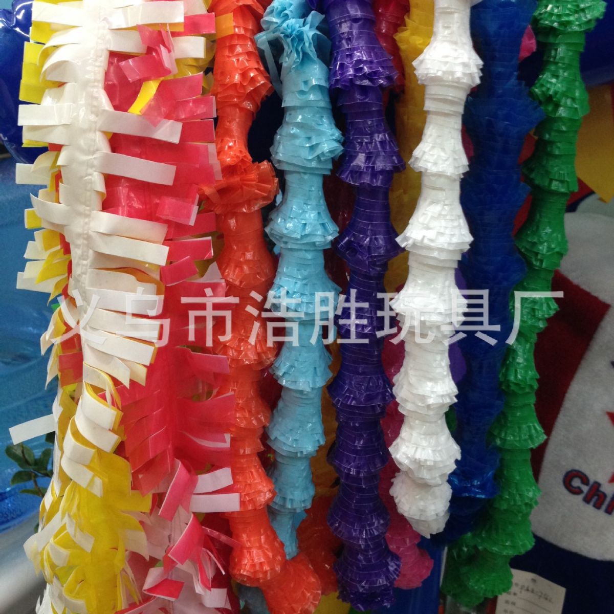 Fábrica personalizada guirnalda de plástico guirnalda hawaiana Festival suministros 91*3,5 cm corona de plástico para la celebración del Festival