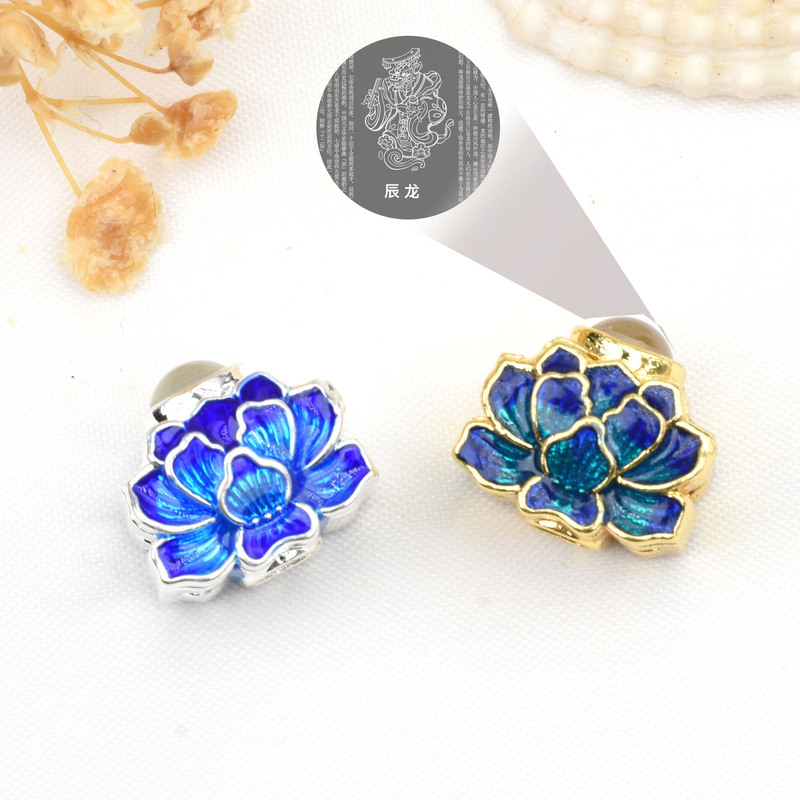 Cloisonne lotus micro-carved projection stone enamel color 12 zodiac 8 patron saint Wenchang emperor factory outlet Cloisonne lotus micro-carved projection stone enamel color 12 zodiac 8 patron saint Wenchang emperor factory outlet