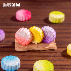 中国式菓子月餅中秋節微縮食玩具人形屋diy装飾部品小物樹脂工芸品
